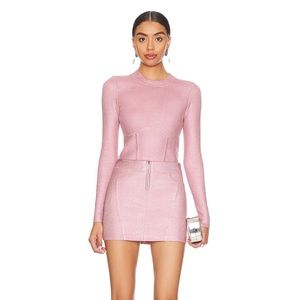 NEW WITH TAGS Talya Metallic Coated Low Rise Mini in Pink
NBD